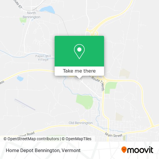 Mapa de Home Depot Bennington