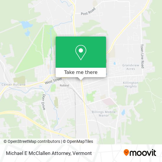 Michael E McClallen Attorney map