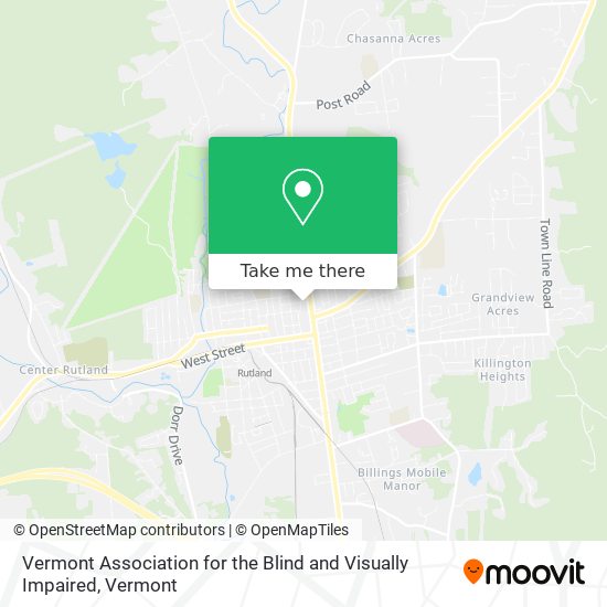 Vermont Association for the Blind and Visually Impaired map