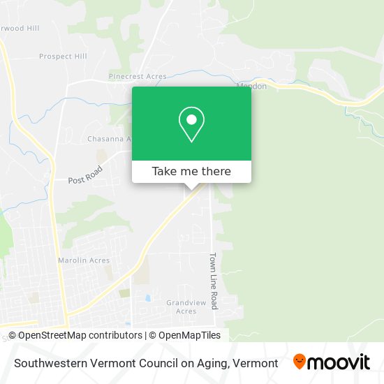 Southwestern Vermont Council on Aging map