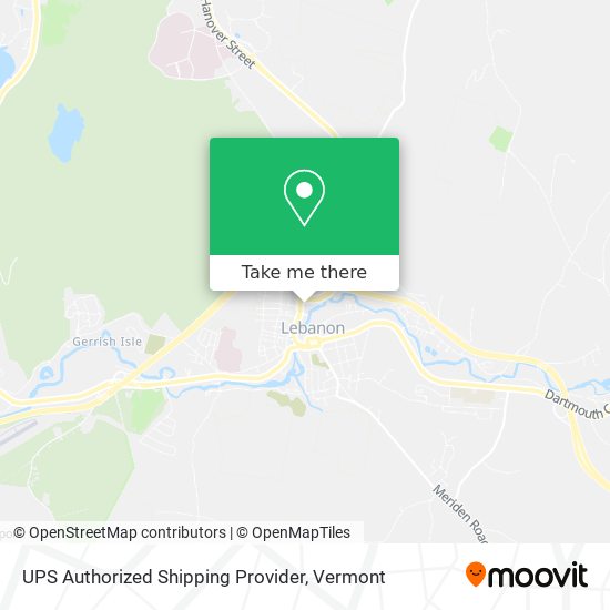 Mapa de UPS Authorized Shipping Provider