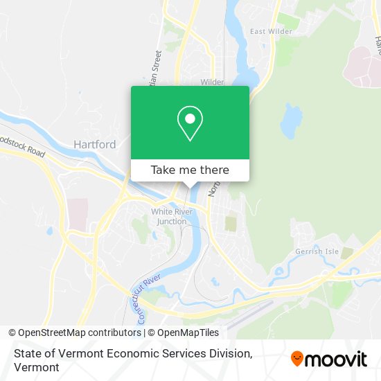 State of Vermont Economic Services Division map