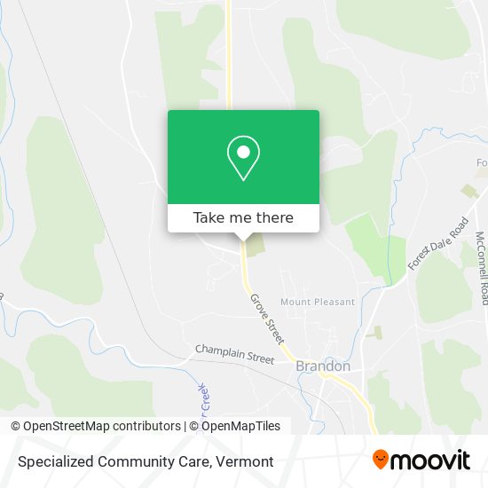Specialized Community Care map