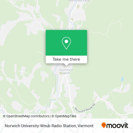 Mapa de Norwich University-Wnub Radio Station