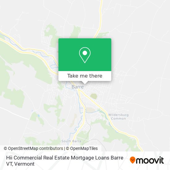 Mapa de Hii Commercial Real Estate Mortgage Loans Barre VT