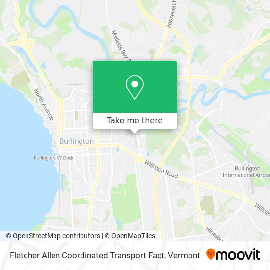 Mapa de Fletcher Allen Coordinated Transport Fact