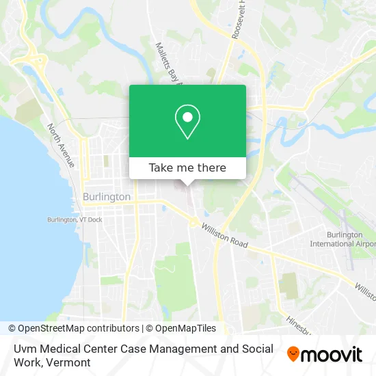 Mapa de Uvm Medical Center Case Management and Social Work