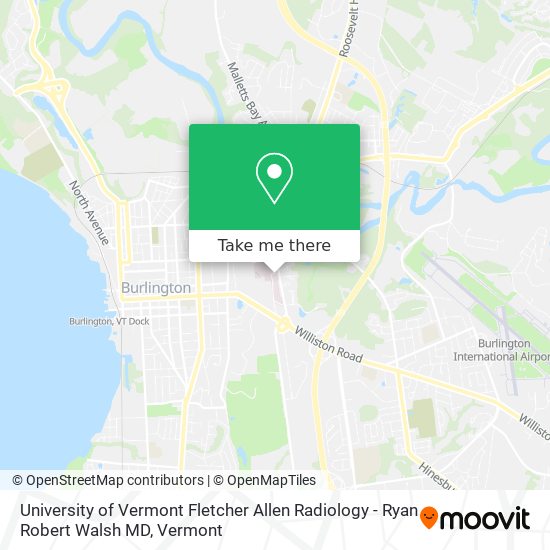 University of Vermont Fletcher Allen Radiology - Ryan Robert Walsh MD map
