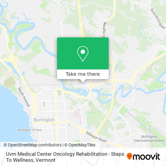 Mapa de Uvm Medical Center Oncology Rehabilitation - Steps To Wellness
