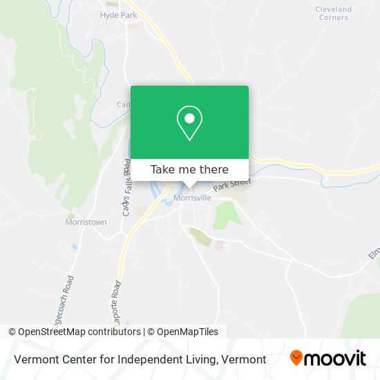 Mapa de Vermont Center for Independent Living