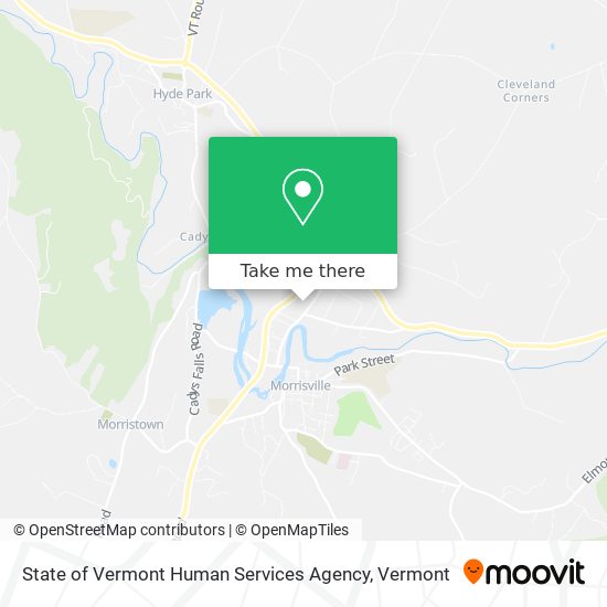 Mapa de State of Vermont Human Services Agency