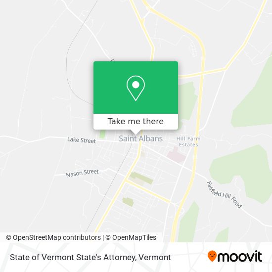 Mapa de State of Vermont State's Attorney