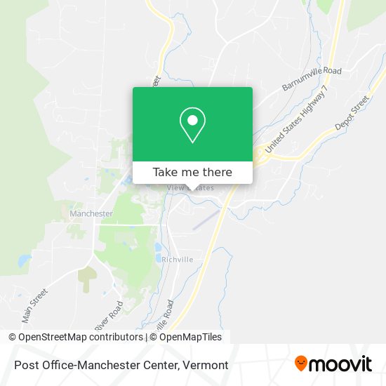 Post Office-Manchester Center map