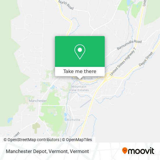 Mapa de Manchester Depot, Vermont