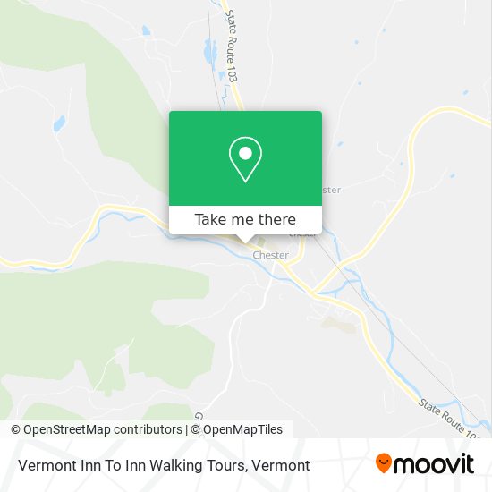 Mapa de Vermont Inn To Inn Walking Tours