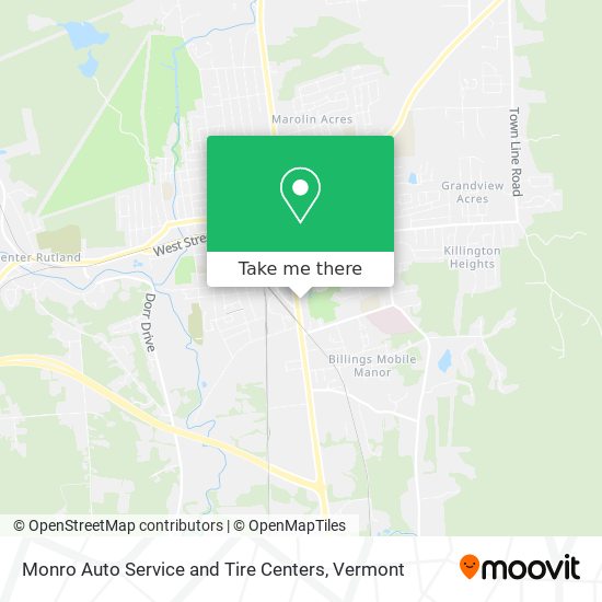 Mapa de Monro Auto Service and Tire Centers