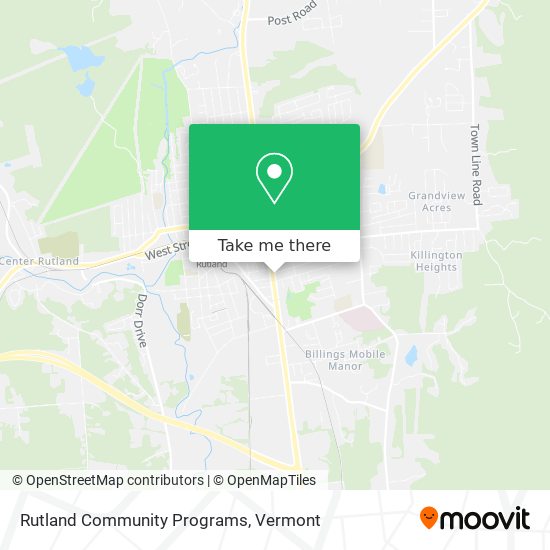 Rutland Community Programs map