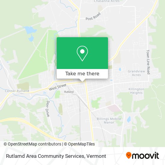 Rutlamd Area Community Services map