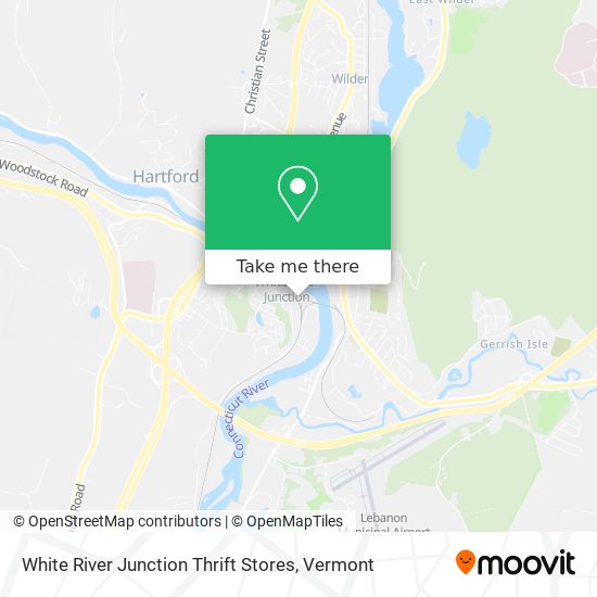 White River Junction Thrift Stores map