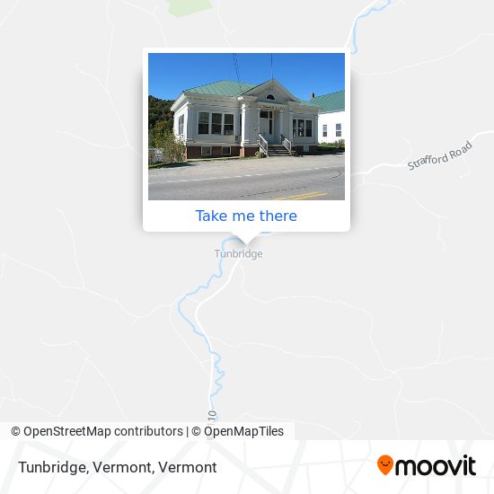 Mapa de Tunbridge, Vermont