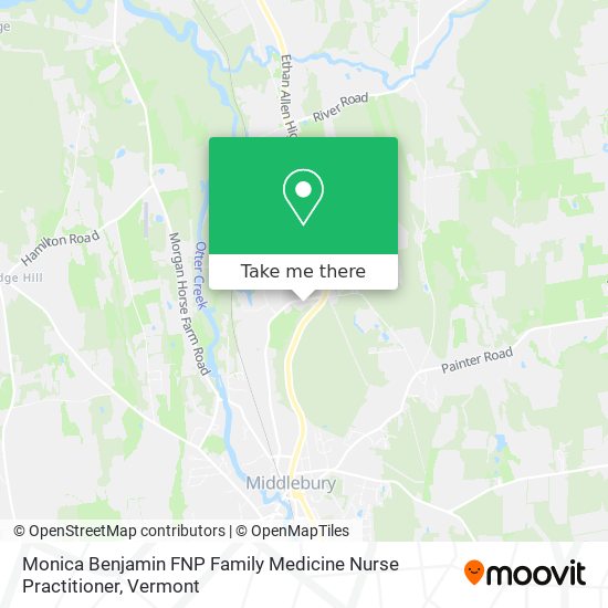 Monica Benjamin FNP Family Medicine Nurse Practitioner map