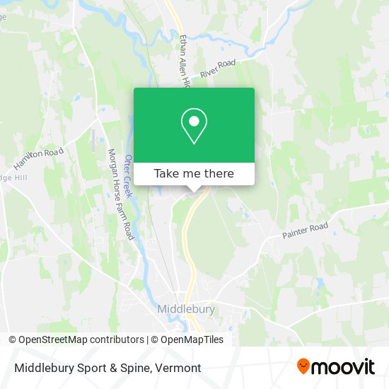 Mapa de Middlebury Sport & Spine