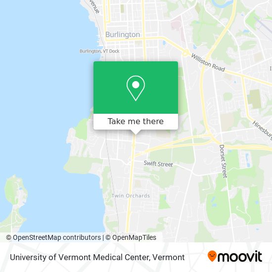 University of Vermont Medical Center map