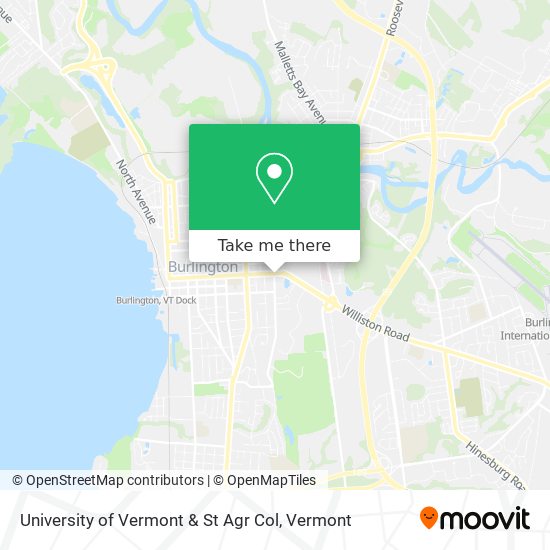Mapa de University of Vermont & St Agr Col