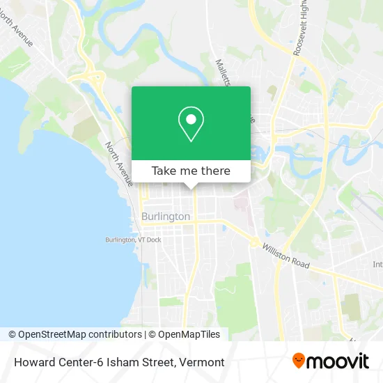 Mapa de Howard Center-6 Isham Street