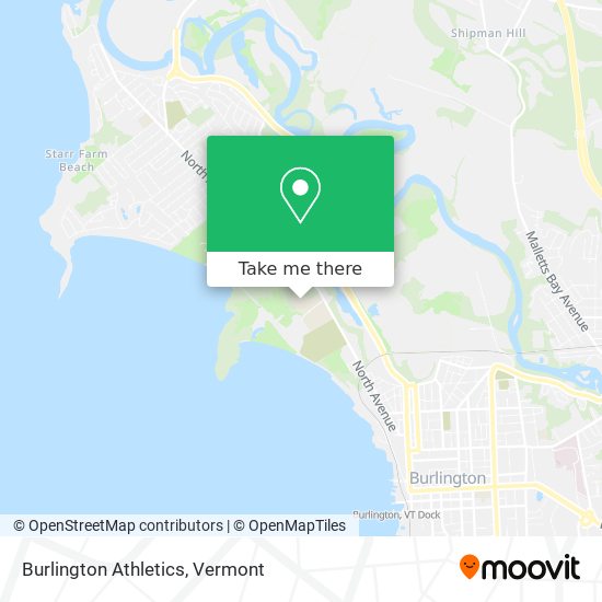 Burlington Athletics map