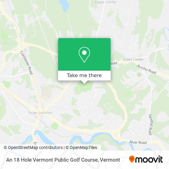 An 18 Hole Vermont Public Golf Course map