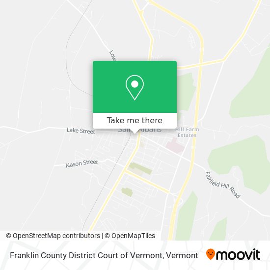 Franklin County District Court of Vermont map