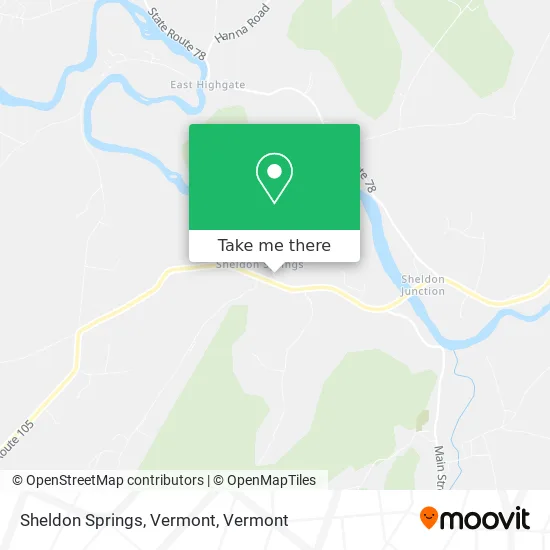 Sheldon Springs, Vermont map