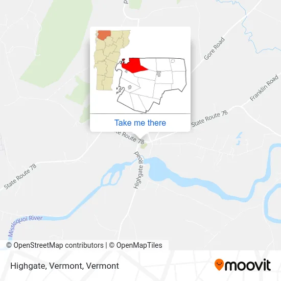 Highgate, Vermont map