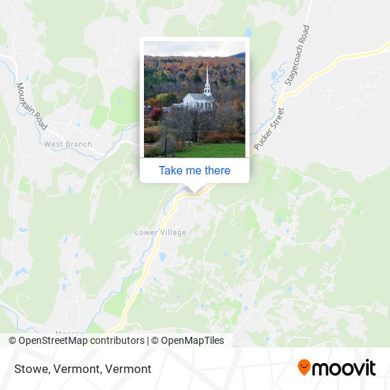 Stowe, Vermont map