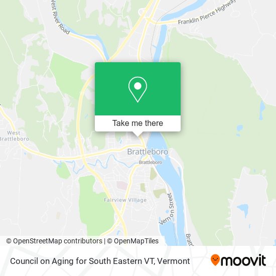 Mapa de Council on Aging for South Eastern VT