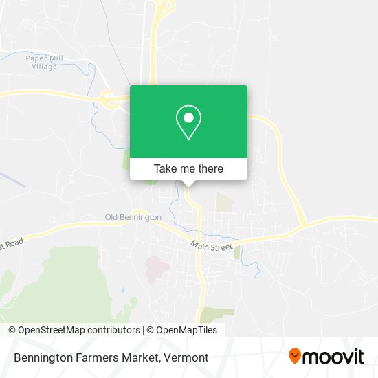 Bennington Farmers Market map