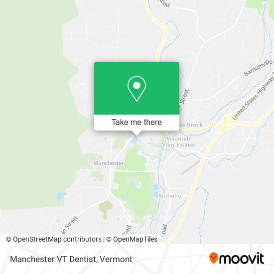 Manchester VT Dentist map