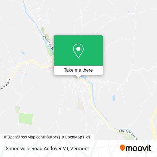 Simonsville Road Andover VT map