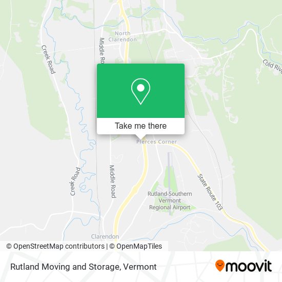 Rutland Moving and Storage map