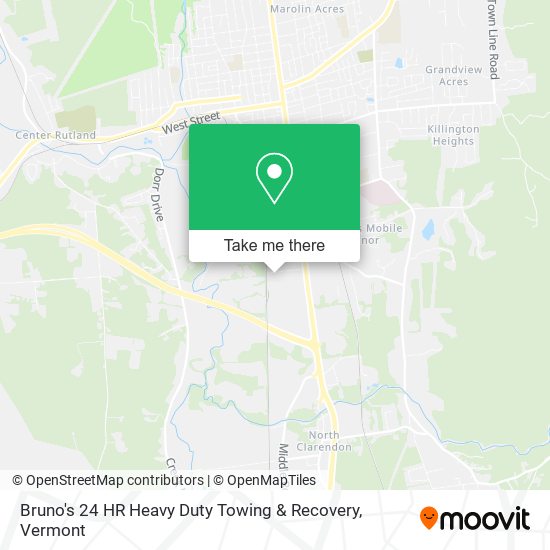 Bruno's 24 HR Heavy Duty Towing & Recovery map