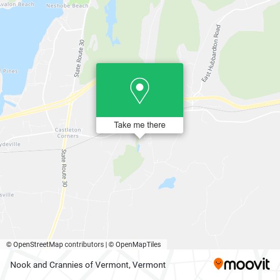 Nook and Crannies of Vermont map