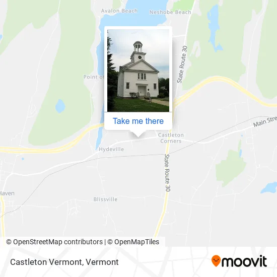 Castleton Vermont map