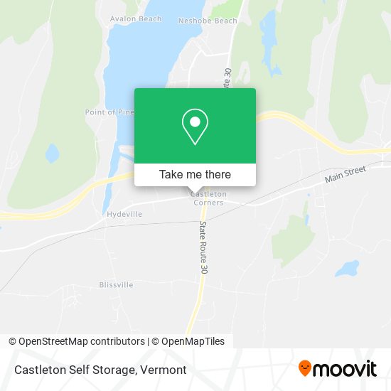 Castleton Self Storage map