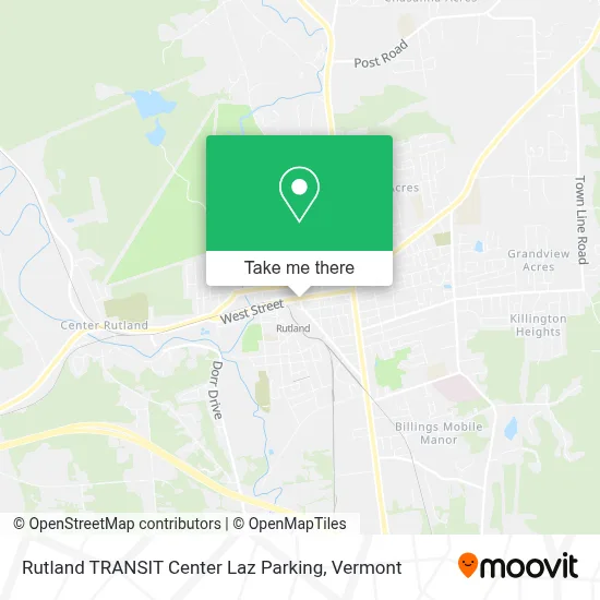 Rutland TRANSIT Center Laz Parking map