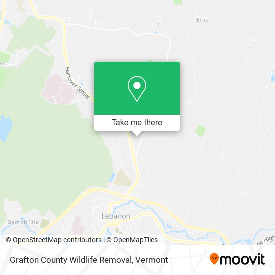 Mapa de Grafton County Wildlife Removal