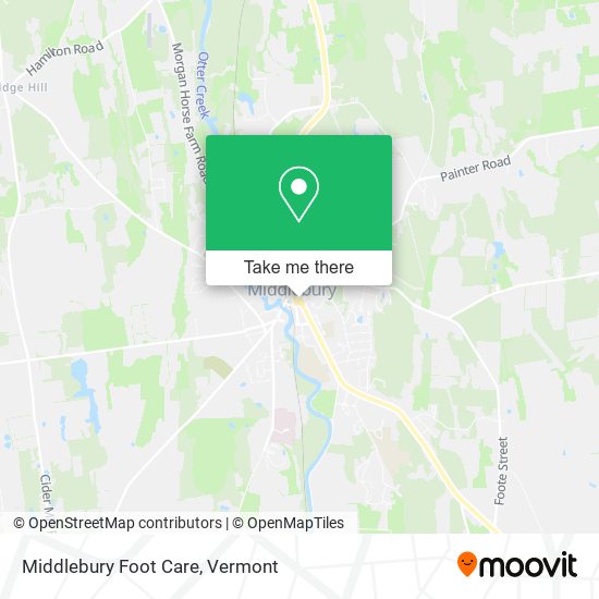 Middlebury Foot Care map