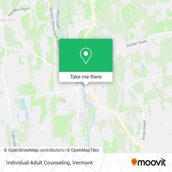 Individual Adult Counseling map