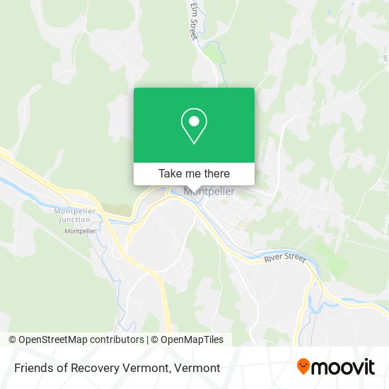 Mapa de Friends of Recovery Vermont