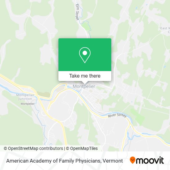 American Academy of Family Physicians map
